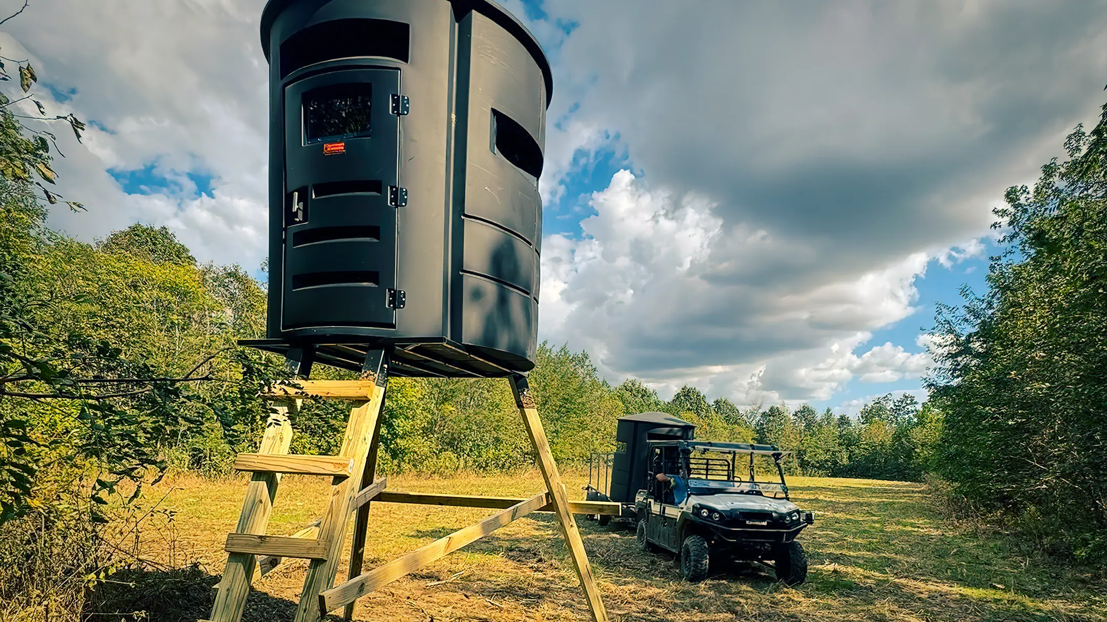 Shooting house installation and hunting land preparation in North Alabama by Jim Greene